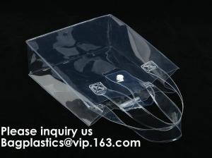 Wholesale Transparent Makeup Bag Cosmetic Bag Pvc Tote Bag With Clear Handles And Plastic Buckle Closure, crossboady, shoulder from china suppliers