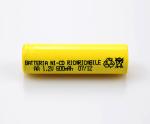 16.6g 1.2 V Ni Cd Battery Rechargeable Yellow PVC AA600mAh