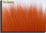 Customized Orange Silk Straight Virgin Human Hair Extensions Double Stitch Weft