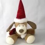 Stuffed Animal Soft Christmas Dog Toys Comfortable PP Cotton Filling Baby