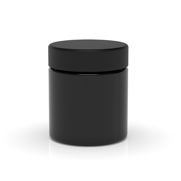 Black Glass Child Resistant Jars 4 Oz Straight Sided Glass Jars Child Resistant Cap