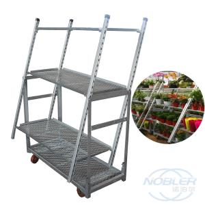Wholesale Display Cart Danish Flower Trolley Gardening Transport Cart Steel Rolling from china suppliers