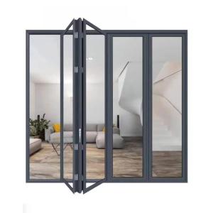 Wholesale Triplex Glass Sliding Door Aluminum Alloy Tempering Glass Folding Doors from china suppliers
