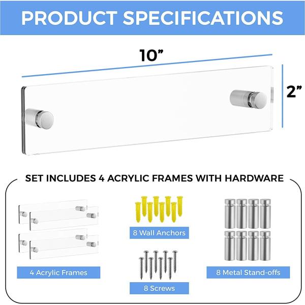 Acrylic Wall Mounted Name Plate Holder