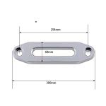8000-13000 Lbs Winches Winch Rope Fairlead Silver 254mm Bolt Spacing