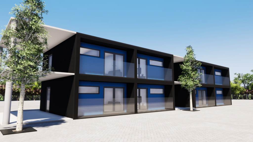Zontop Modern Luxury Easy Assemble Steel Prefabricated 2 Story Frame 20ft 40 Ft Shipping Container House