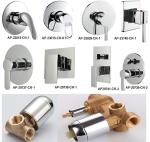 Wall Mount Trim Brass Bath Shower Faucet, Concealed Valves,Diverter 2/3 Way