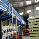 1500mm long 50mm rock wool prefab sandwich panels with 0.426mm steel sheet up