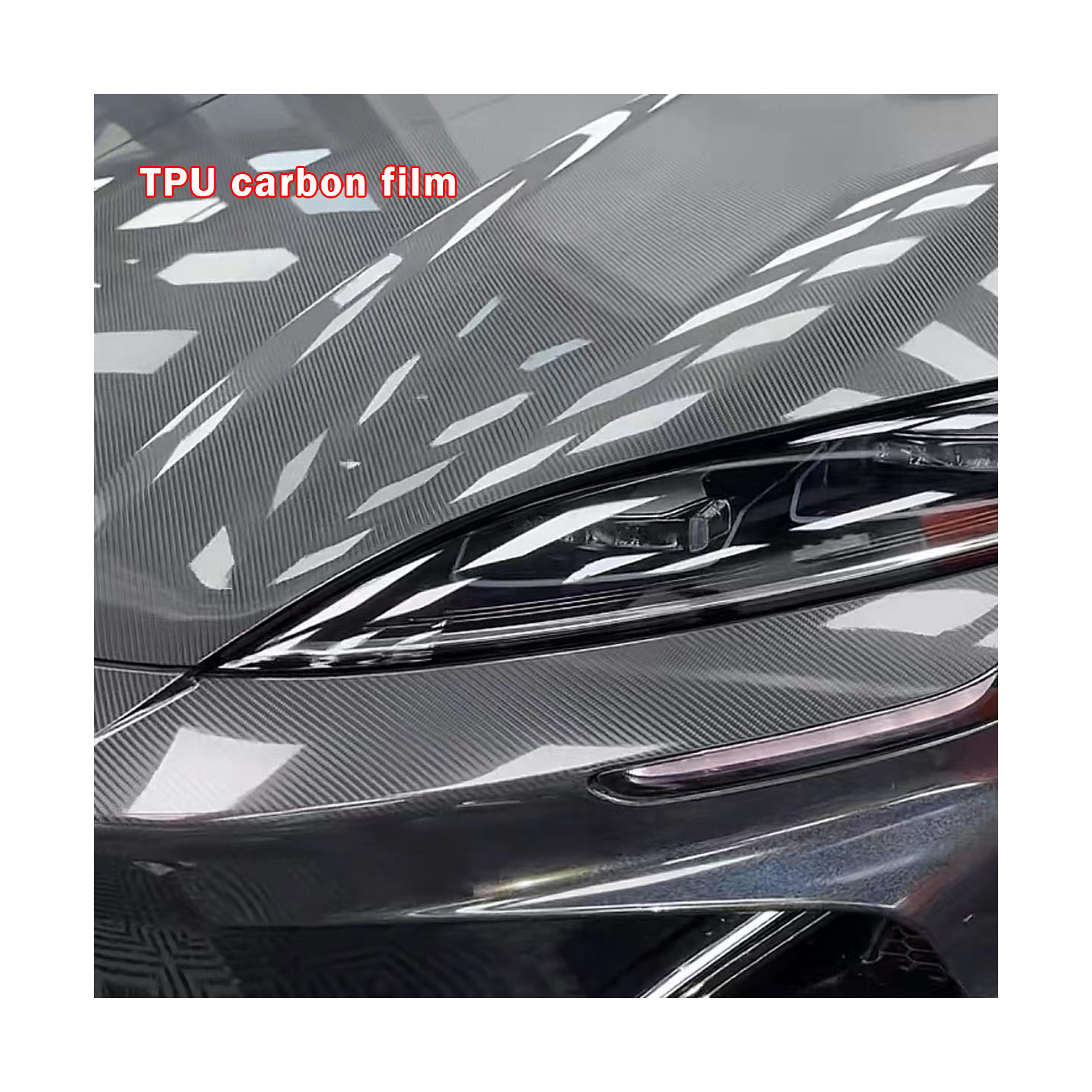 5D Carbon Fiber Car Film BLACK High Gloss Self Adhesive High Brightness