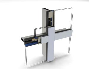Wholesale Broken Bridge Fire Rated Curtain Wall Water Resistant Steel Frame Curtain Wall from china suppliers