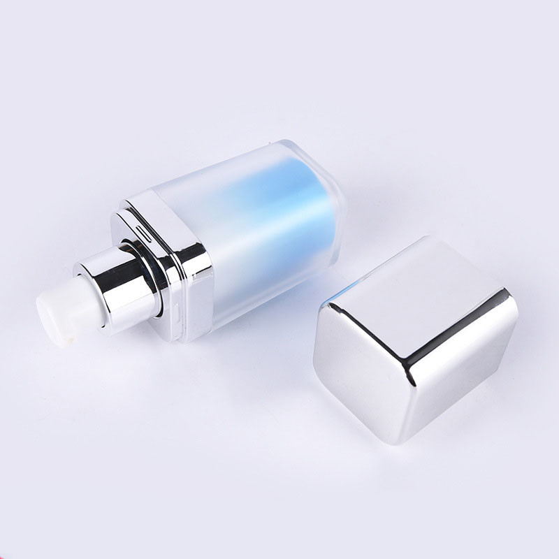 Sky Blue Lotion Inner Twist Up Pump Cosmetic Packaging Bottles 15ml 30ml 50ml