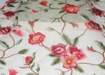 47 Inch Multi Colored Lace Fabric / Wedding Gown Lace Fabric Soft Feel By Azo