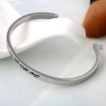 Stainless steel open bracelet, Custom Inspirational Jewelry Fashion Stainless