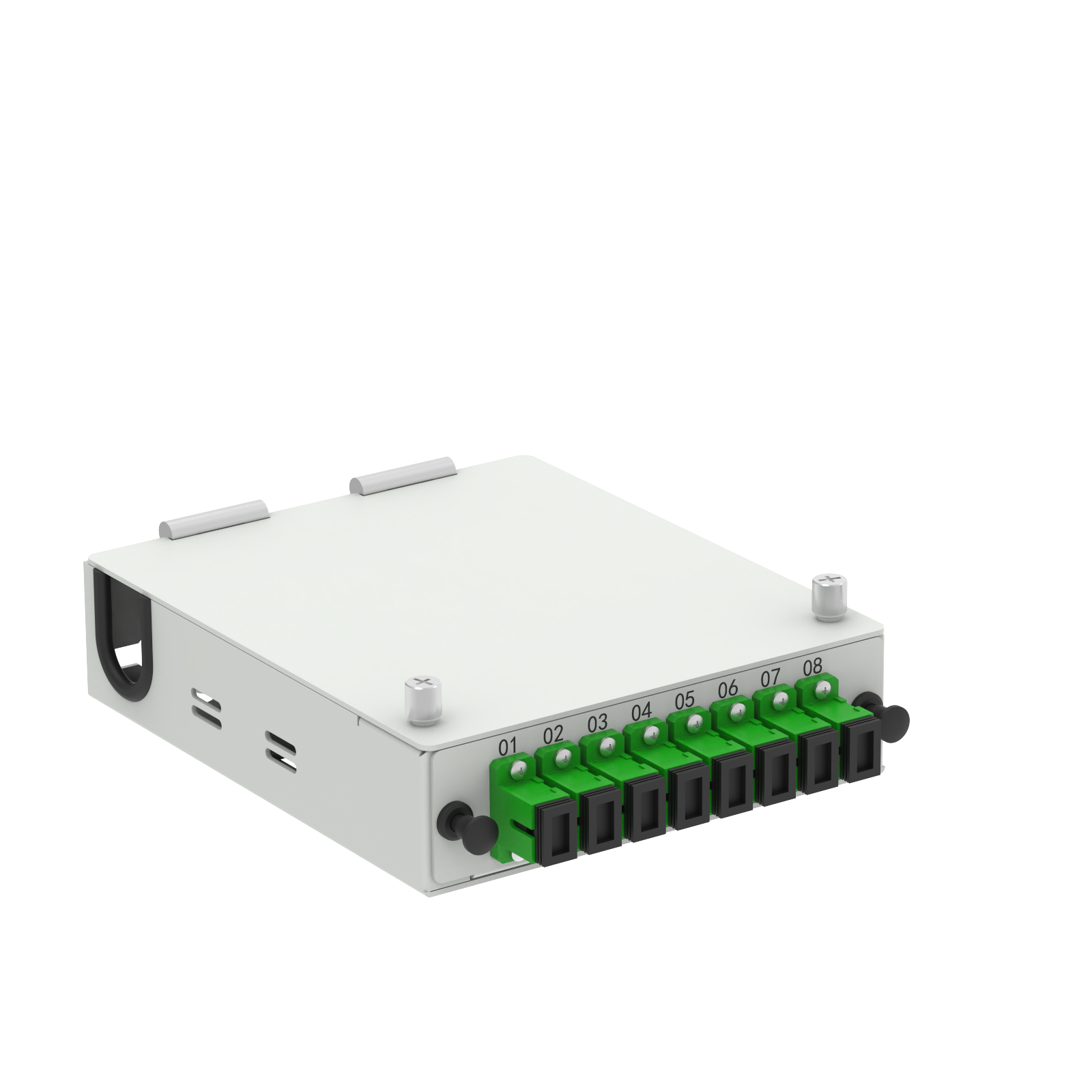 Cold Rolled Steel 8 Cores SC APC Type Fiber Optic FTTH Terminal Box for FTTX Services