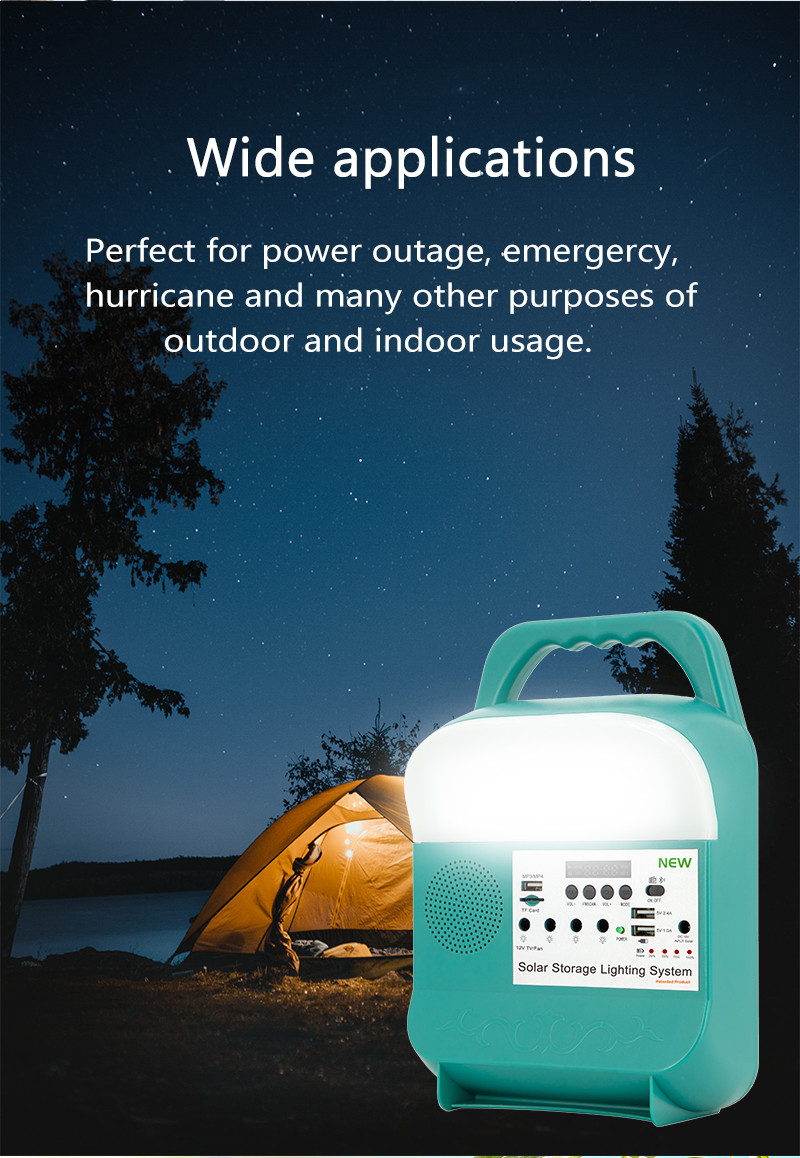 12V Solar Powered Lights For Home 4pcs 6W Bulbs Strong Led Light Power Bank Solar For Mobile Phone
