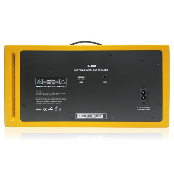 80W Wooden Bluetooth Speaker with TWS and Rechargeable Battery