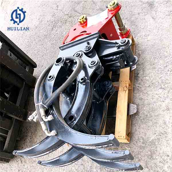 PC200 PC210 PC220 PC230 PC240 Excavator Attachment Rotary Hydraulic Grab Bucket Grapple