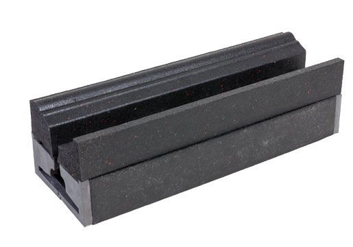 Black Grooved Rubber Pads Customized Rubber Pads For Railway Tracks