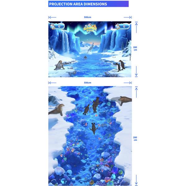 Joyful Beach Projection Game Interactive Equipment For Indoor Learning Events