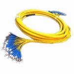 24 Fiber Breakout Optical Fiber Patch Cord PVC Jacket , Universal Fiber Optic