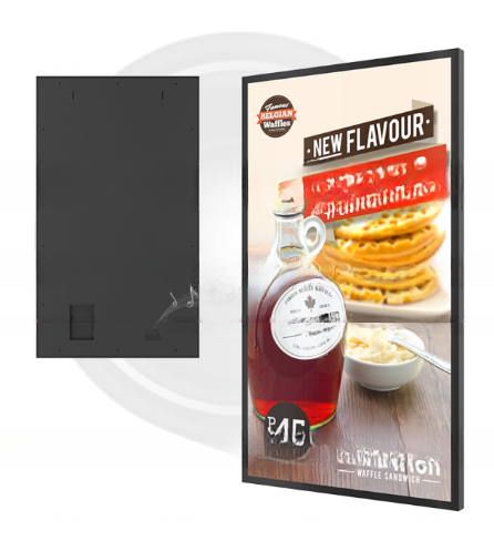 Super slim 20mm thickness UHD 49" inch LED TFT LCD display advertising signage video monitor 400nit 700nit metal casing