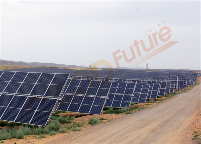 Automatic Painting IP66 One Axis Solar Tracking System 20% Slope North And South