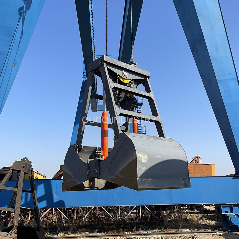 3 Cbm 2 Rope Coal Mechanical Grab Bucket Clamshell Hydraulic For Overhead Crane