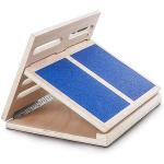Blue Portable Wooden Calf Stretcher Adjustable Wooden Fitness Equipment