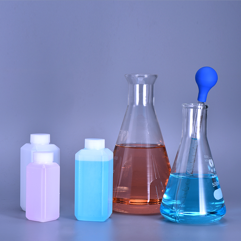 1 liter HDPE Square Lab Bottles Plastic Food Grade Reagent Chemical Liquid Packaging
