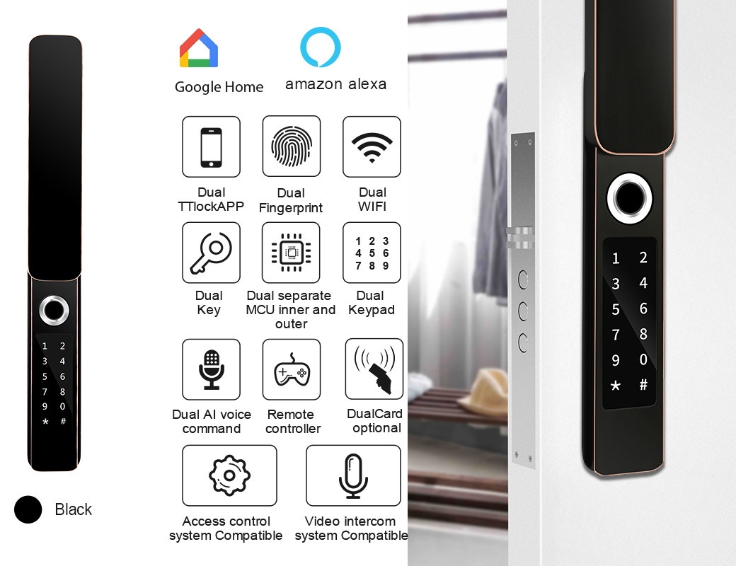 IP68 Waterproof Fingerprint Password App House Smart Locks