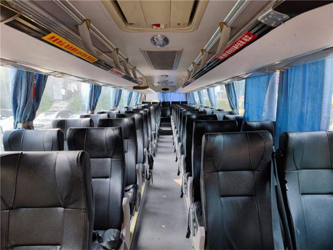 Used Kinglong Coach XMQ6125 Mini Coach Bus 51 Seats Weichai Rear Engine Bus Coach Accessories With Yutong Higer