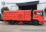 10T Dongfeng Kingrun Street Sweeper Truck With Dry Dust / Wet Dust Suction