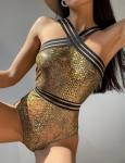 Sexy One Piece Womens Swim Suits Backless Tight Push Up One Piece Swimsuit