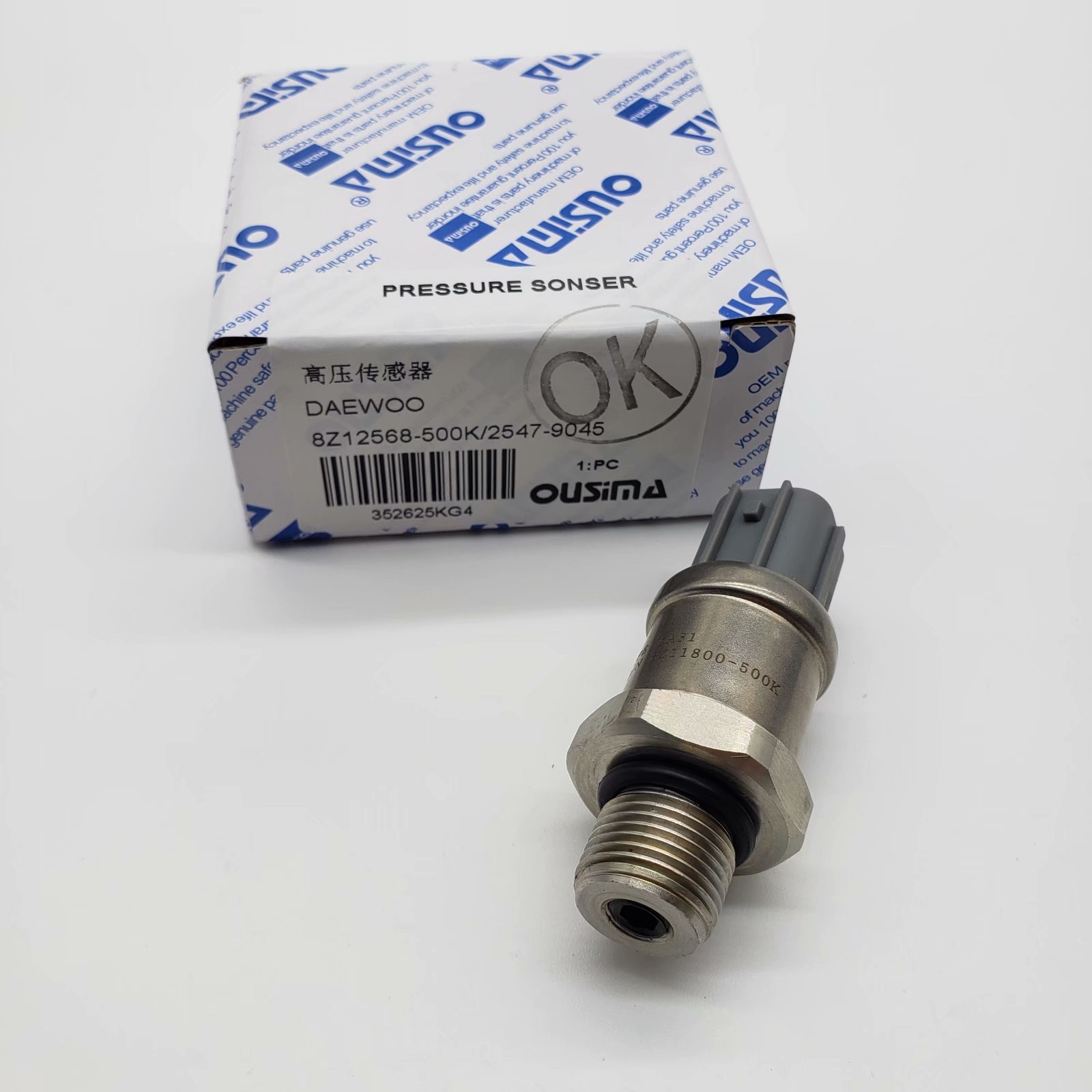 OUSIMA High Pressor Sensor 8Z12568-500K 2547-9045 25479045 For Doosan DH220-5 DH225-7