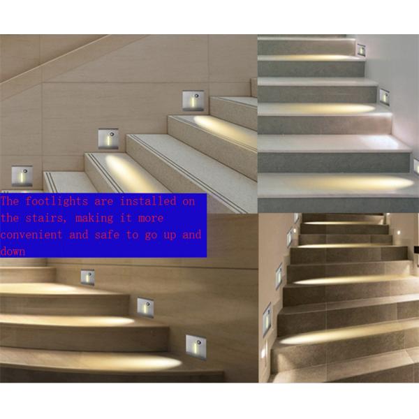 Home Decoration Indoor Step Light with Curved Plate and Sensor Control 3000K/4000K CCT