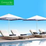 Customized Color Teakwood Frame Wooden Villa Leisure Hotel Garden Swimming Pool
