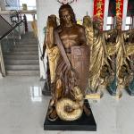 Bronze St Saint Michael Statue Archangel Sculpture Slaying Snake Brass Metal