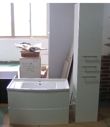 High glossy furniture,pure white lacquer bathroom cabinet,MDF Luxury bathroom