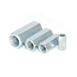 SAE Grade2/5 1/2" 3/4" Blue White Zinc Plated Steel Extra Long Hex Nuts Imperial