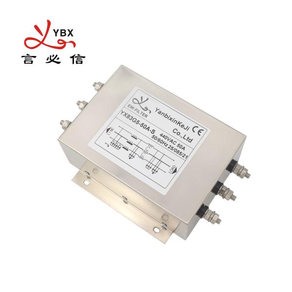 High Performance Three Phase EMI Filter 50A Converter DC Power 2250VDC