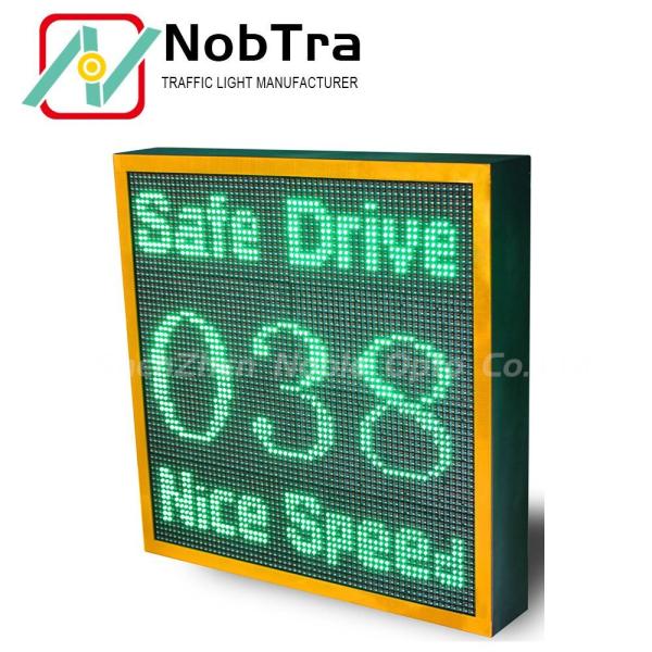 Radar Speed Display Traffic Control Flashing Speed Limit Signs For Construction Section
