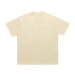 Plus Size Men's Printed T-shirt 240G Cotton Short Sleeve Loose Base T Shirt for