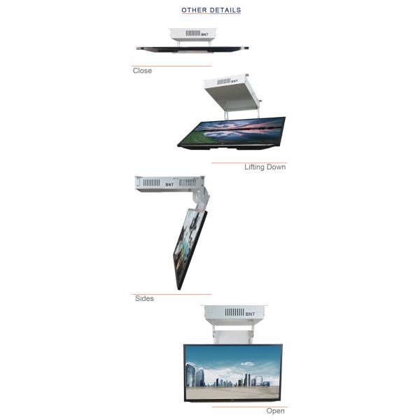 Factory Direct Supply 55 Inch Motorized Height Adjustable TV Lift Floor Stands Rolling Motorized Ceiling Tv Bracket