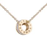 Rome Number Pendant Necklace Diamond Stainless Steel Jewelry Rose Gold Fashion