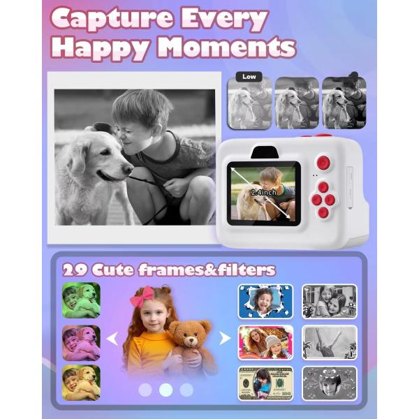 X11S Mini Dual Lens Kids Camera 1080P Bunny Cartoon Children Camera Adorable Toy Kids Selfie Digital Camera As Gift Prize
