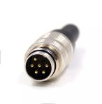 DIN M16 6 Pin Waterproof AISG Connector Aviation Male Plug Female Socket Metal