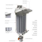 Food Beverage Water Filter Housing with Automatic Self-cleaning Cake Candle