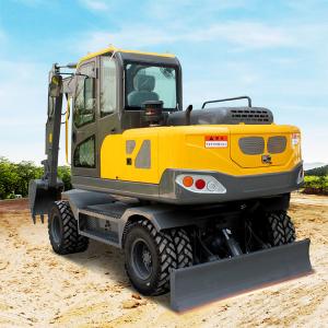 Wholesale Bucket Big Excavator Cab Wheel Excavation Machine 7 Ton Large Digger from china suppliers