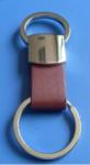 New popular brown leather key holder with promotional leather key Rings