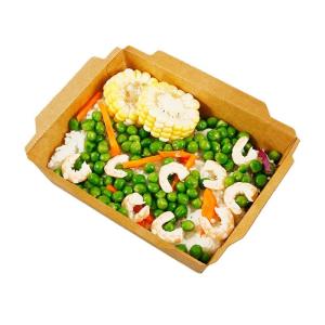 Wholesale Chinese Kraft Paper Tray Food Takeaway Boxes Lunch Packaging Containers from china suppliers